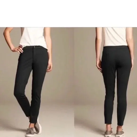 BANANA REPUBLIC Dark Gray Ponte Stretch Dress Pants NWOT - Picture 1 of 10